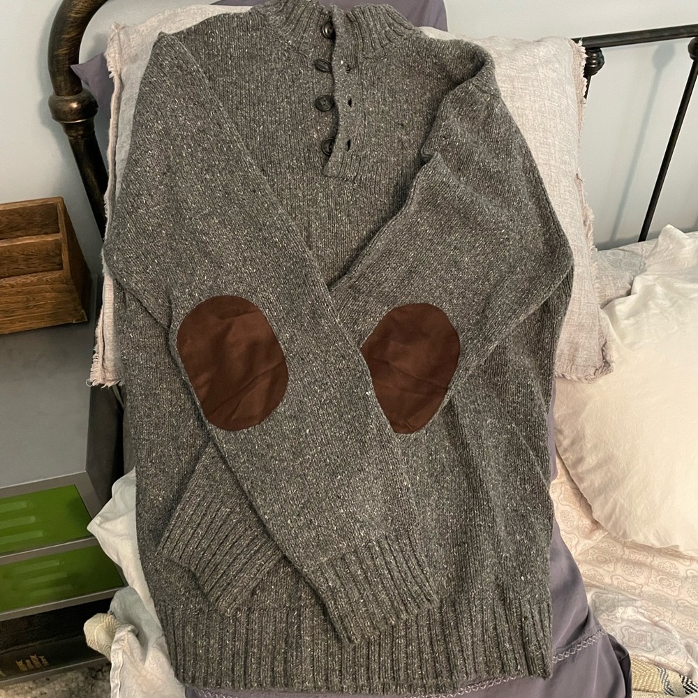 Mens 1/4 button Bass sweater